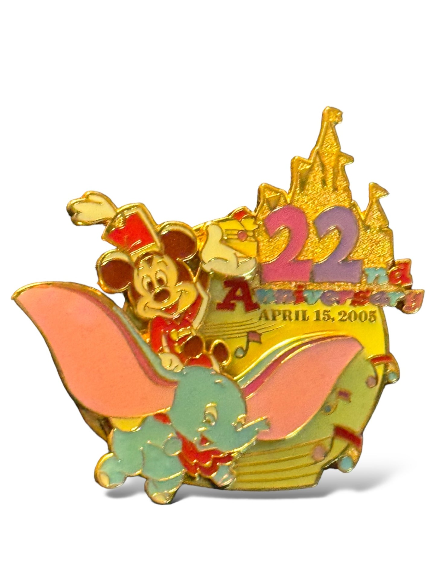 TDR 22nd Anniversary Dumbo & Bandleader Mickey Pin