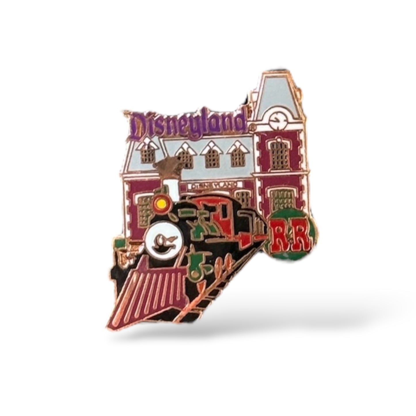 DLR 1998 Attractions Main Street Railroad Station with Train Pin
