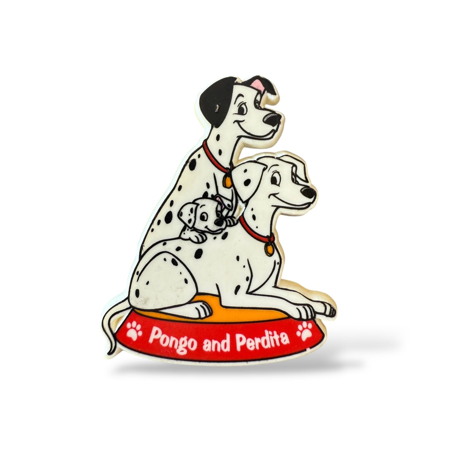 UKDS Plastic Pongo and Perdita with Puppy Pin