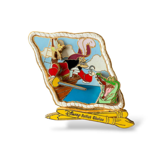 DCL Stitch's High Sea Adventure Captain Hook, Croc, and Tinker Bell Pin