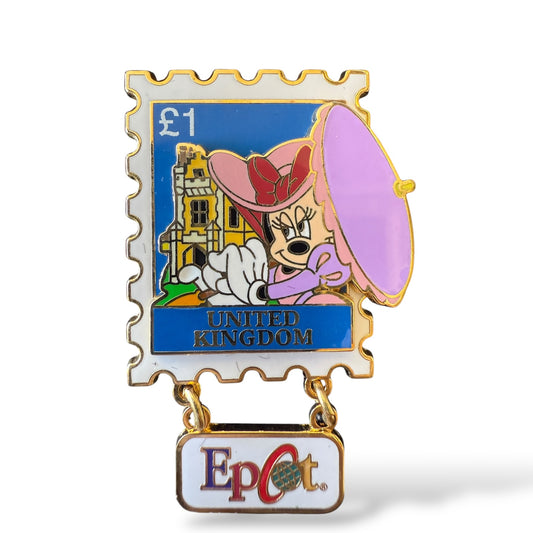 WDW EPCOT Stamp Minnie United Kingdom Pin