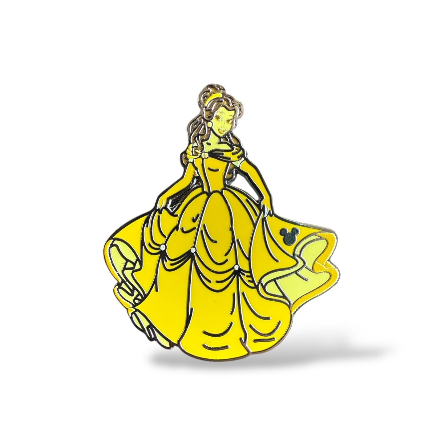 Cast Lanyard Yellow Color Story Belle Hidden Mickey Pin