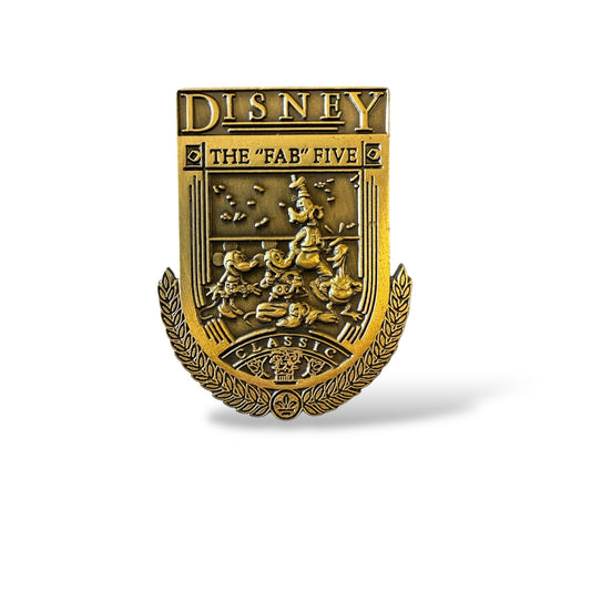 DEC Brass Classic Shield Crest The Fab Five Pin