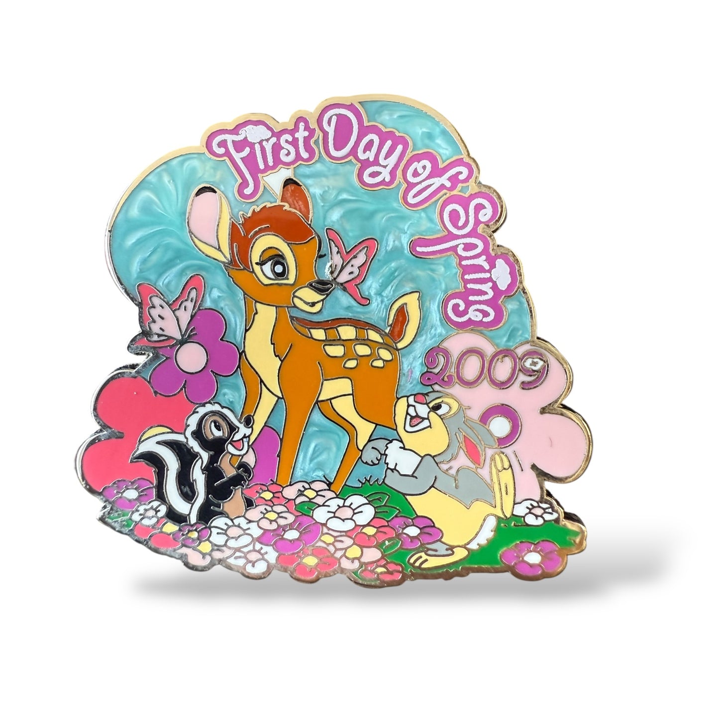 Disney Parks First Day of Spring 2009 Bambi, Thumper, and Flower Pin