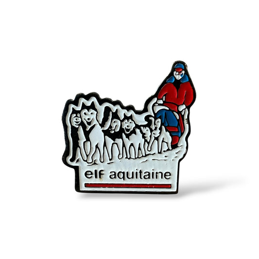 Elf Aquitaine Motor Oil Snow Dogs Pin