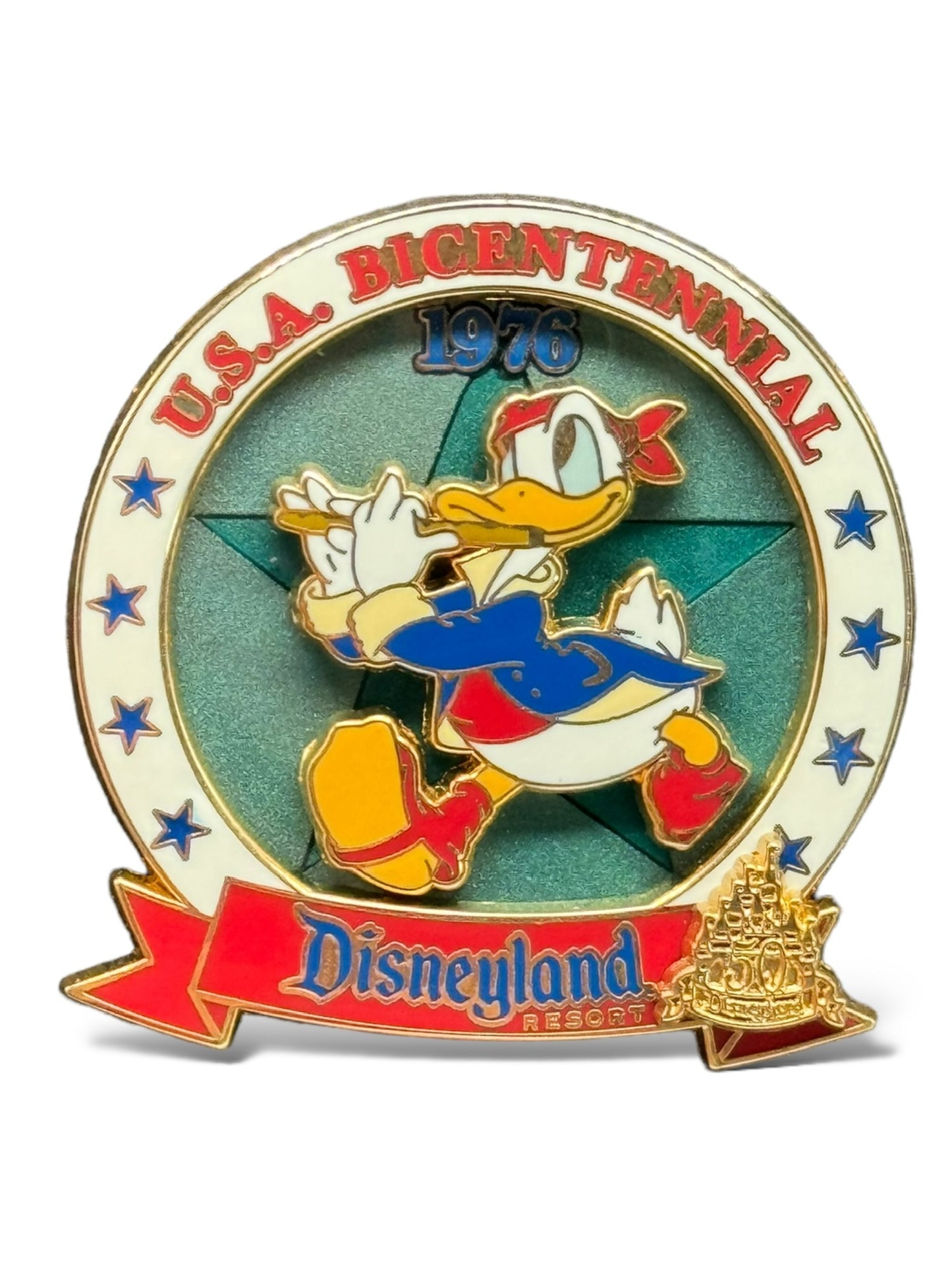 DLR Magical Milestones 1976 Celebrating the USA Bicentennial Pin