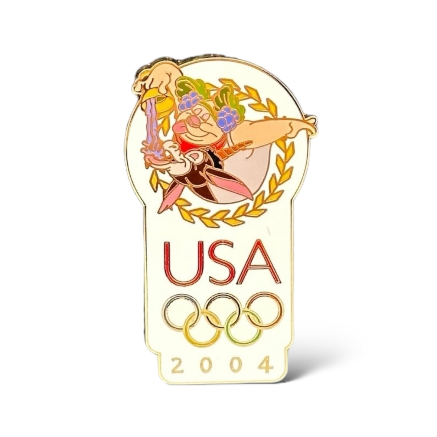 Disney Parks USA Olympic Logo 2004 Bacchus Pin