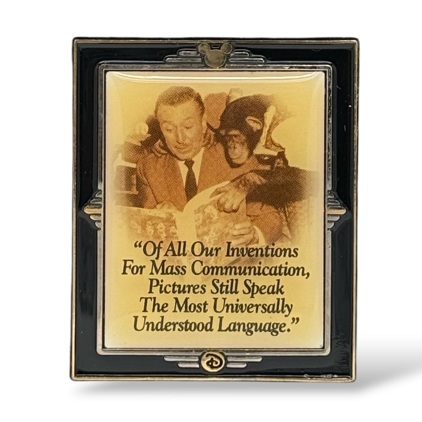 WDW With Walt Framed Pin Chimpanzee Pin