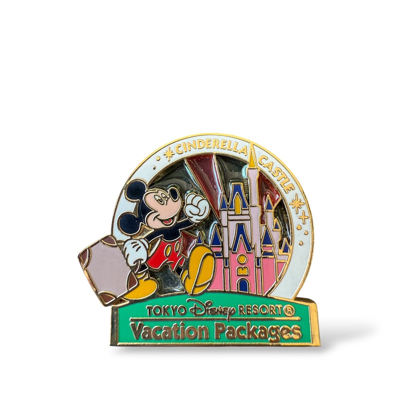 TDR Vacation Packages Mickey Mouse Cinderella Castle Pin