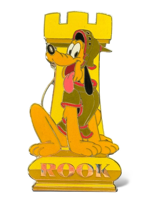 JDS Chess Pieces Pluto Gold Rook Pin