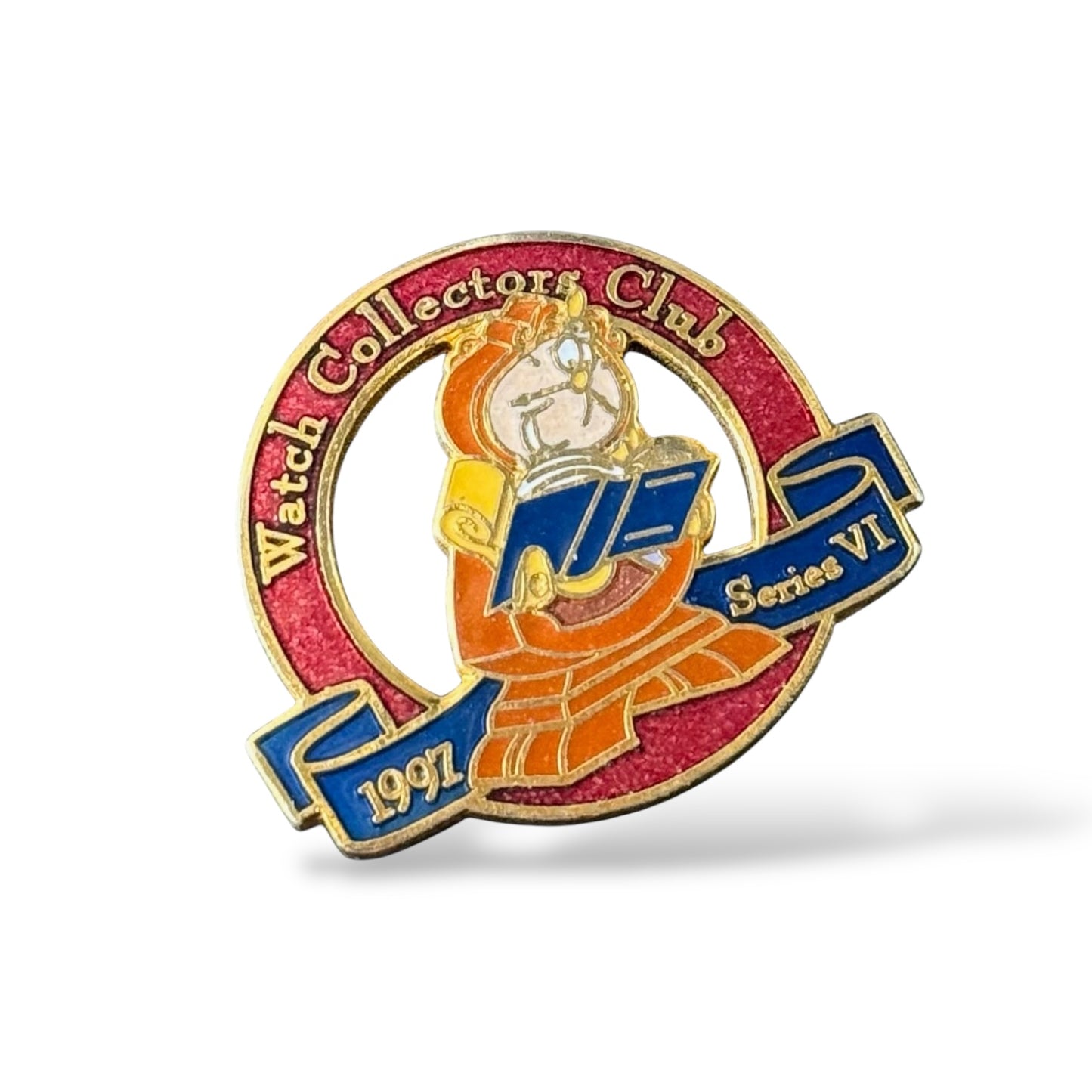 Disney Store Watch Collectors Club 1997 Beauty and the Beast Cogsworth Pin