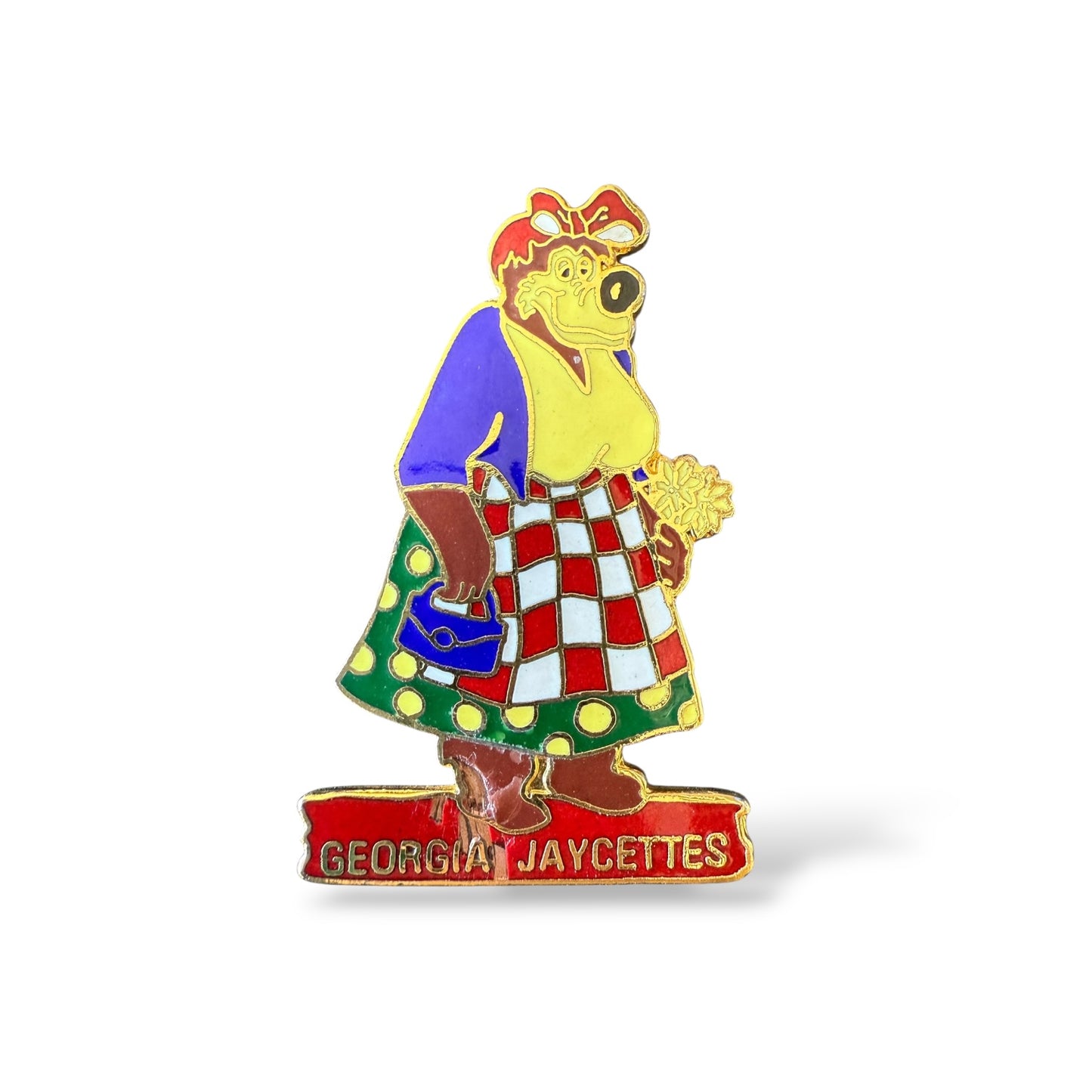 *Damaged* Georgia Jaycees Song Of The South Mama Bear Pin