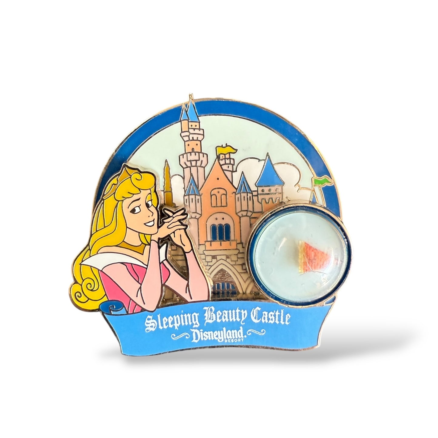 DLR Piece of Disney History Aurora Sleeping Beauty Castle Pin