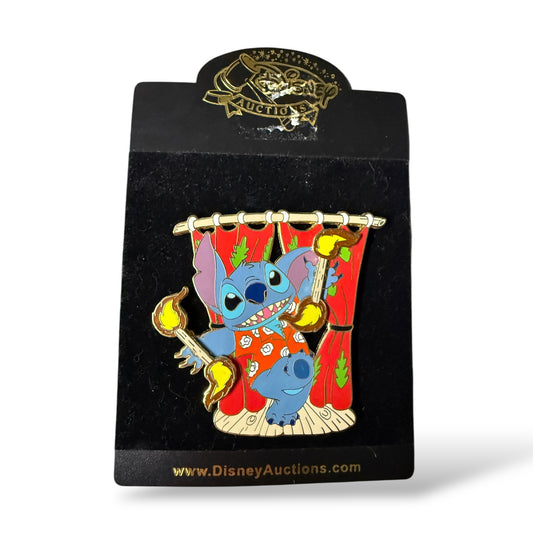 Disney Auctions Stitch Playing with Fire Jumbo Pin