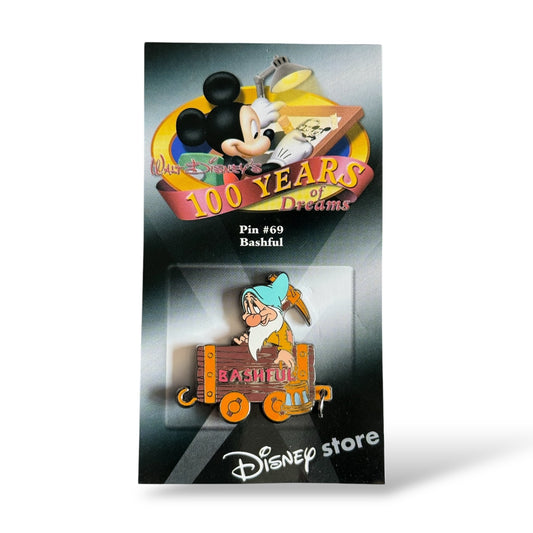 Disney Store 100 Years of Dreams Seven Dwarfs Mine Cart Bashful Pin