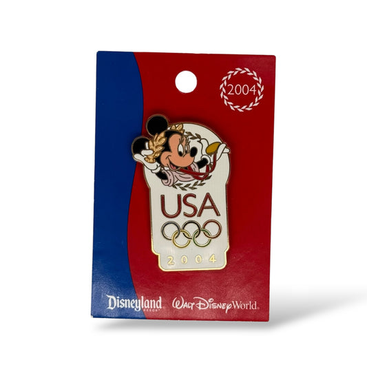 Disney Parks USA Olympic Logo 2004 Minnie Pin