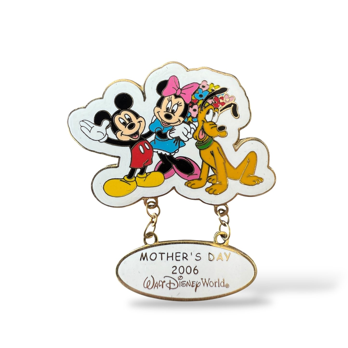 DEC Mother's Day 2006 Mickey, Minnie, and Pluto Dangle Pin