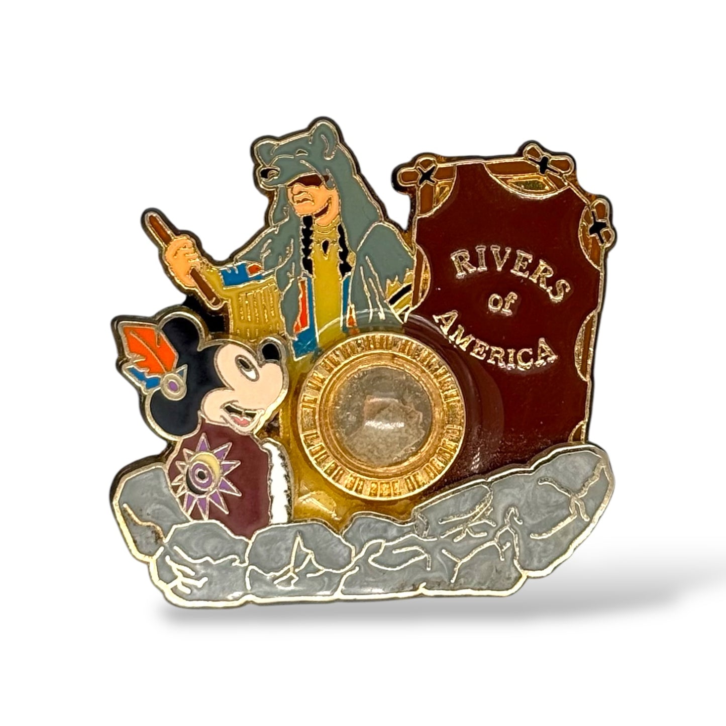 DLR Piece of Disney History Rivers of America Mickey Mouse Pin