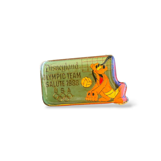 DLR Pluto Olympic Team Salute 1988 USA Seoul Olympics Vollyball Pin