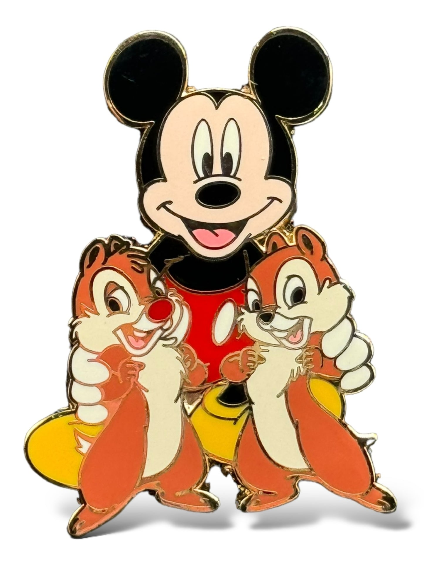 Disney Parks Friends Booster Mickey with Chip and Dale Pin