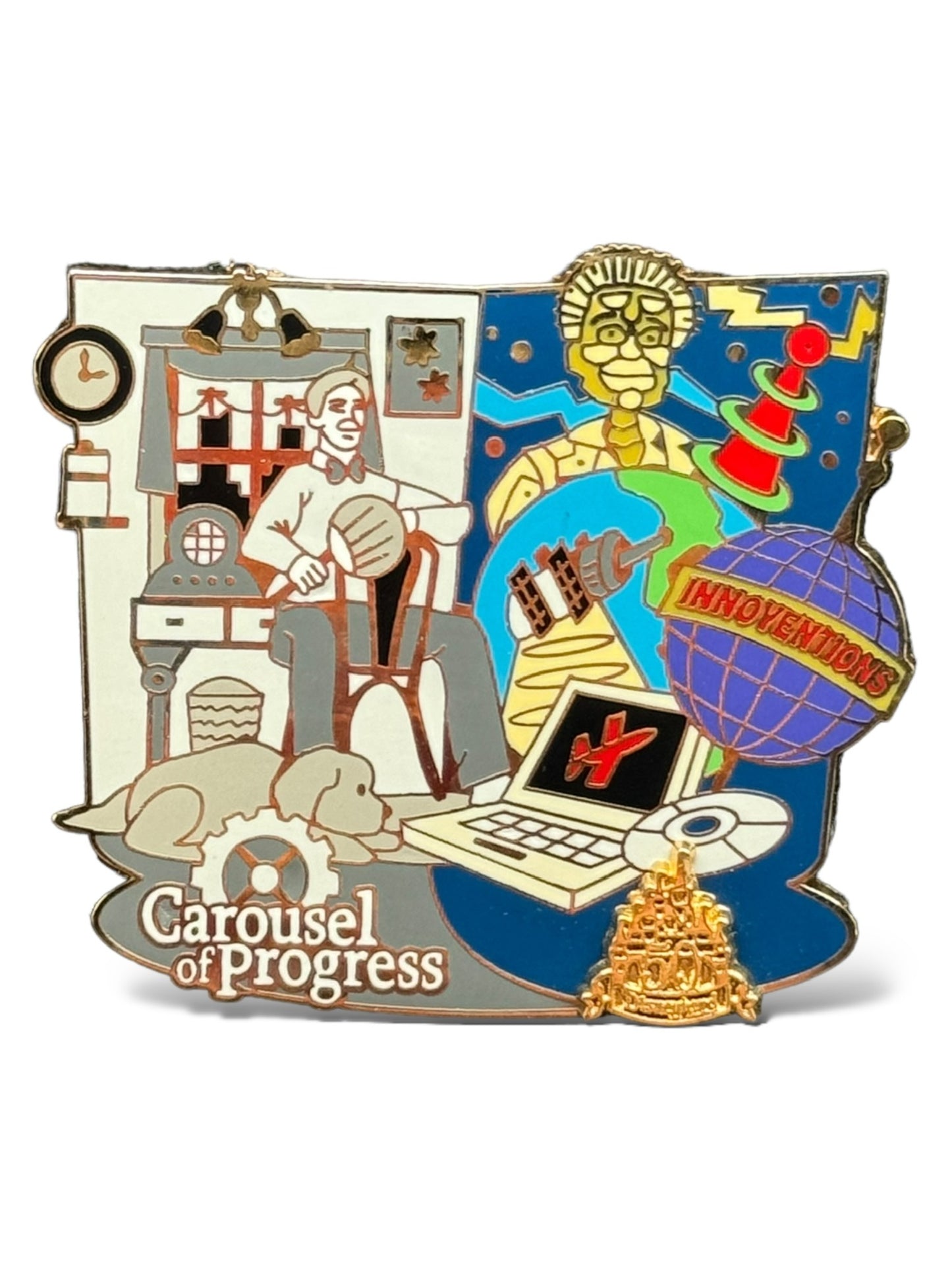 DLR Magical Milestones Then and Now Carousel of Progress to Innoventions Pin