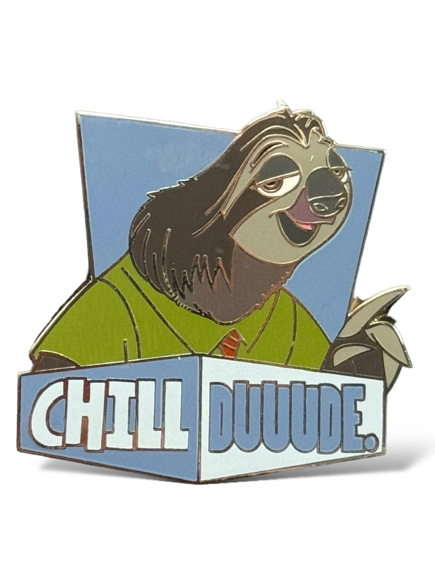 Disney Parks Zootopia Flash the Sloth Chill Duuude Pin