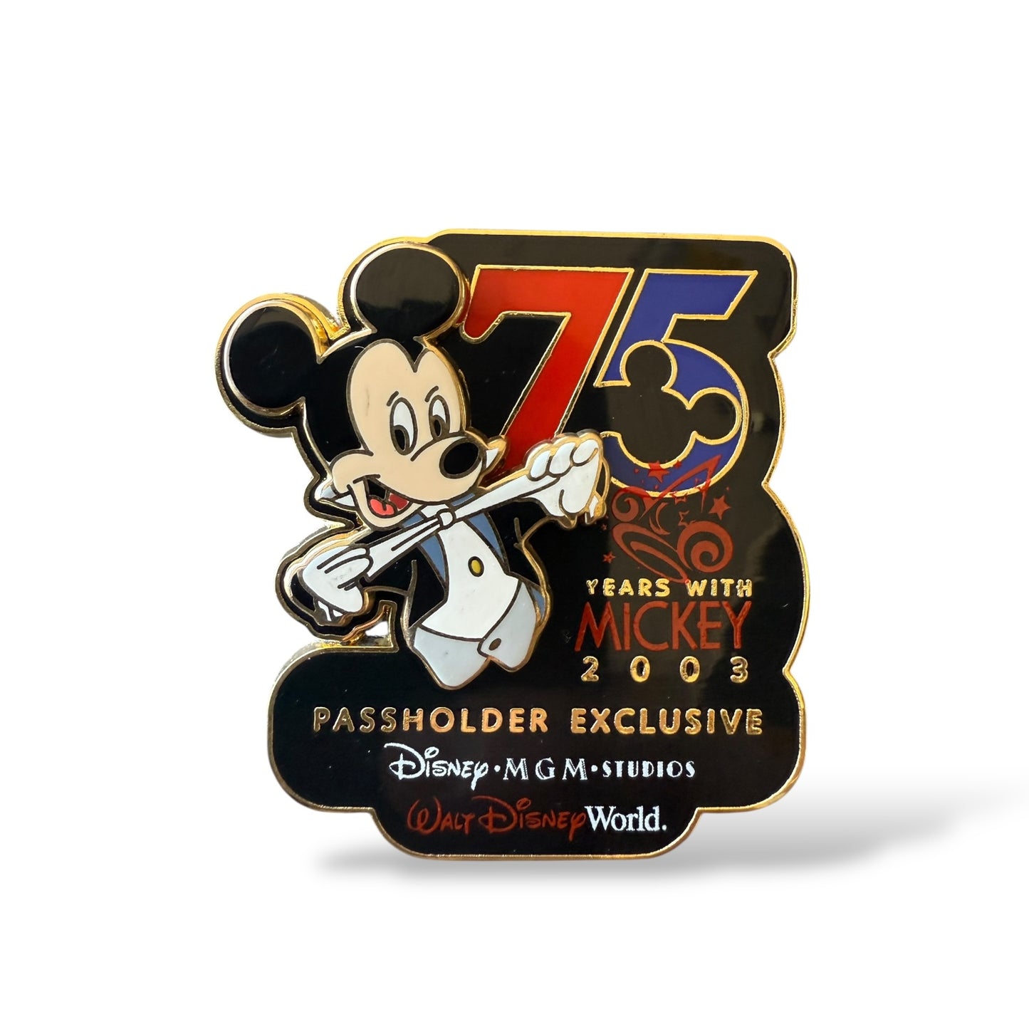 WDW Passholder Exclusive Mickey Mouse 75 Years MGM Studios Pin