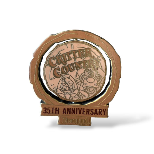 DLR 35th Anniversary Critter Country Spinner Pin