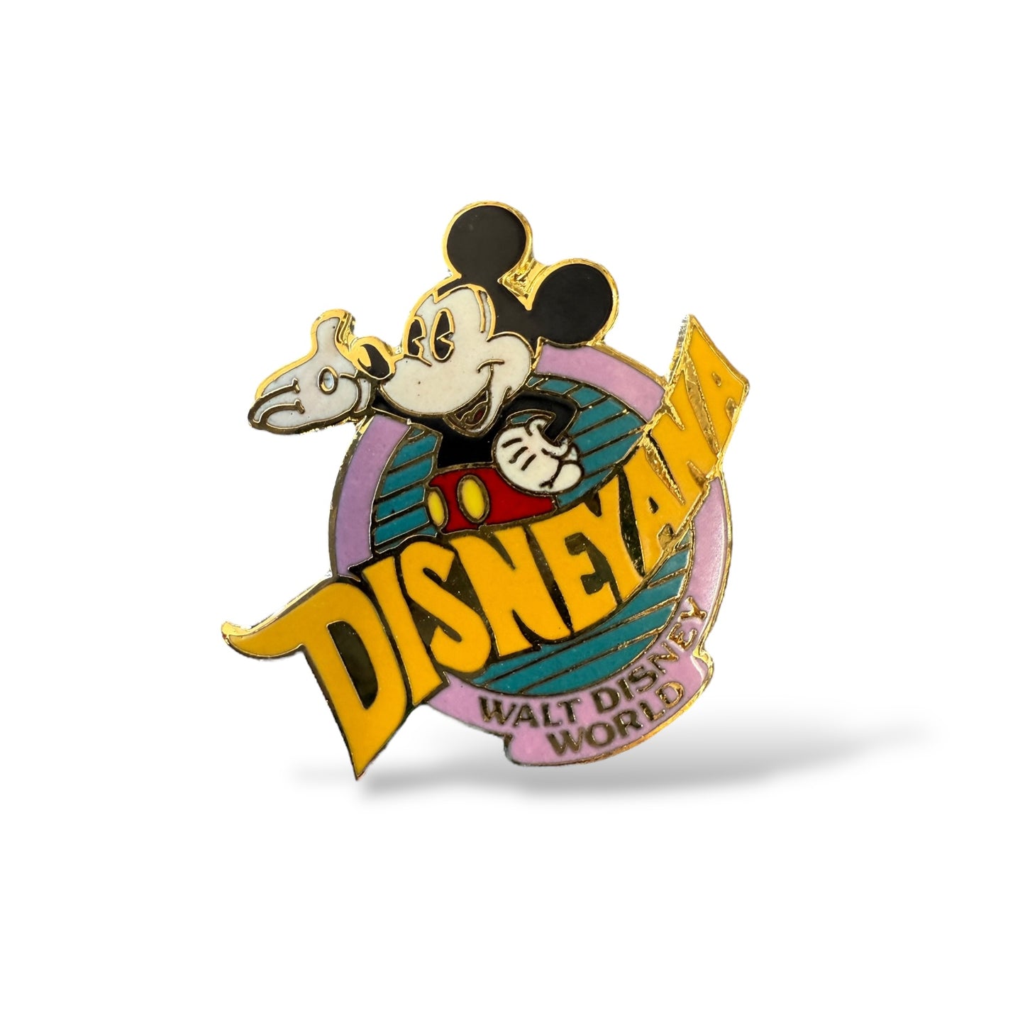 WDW Disneyana Walt Disney World Mickey Mouse Pink Logo Pin