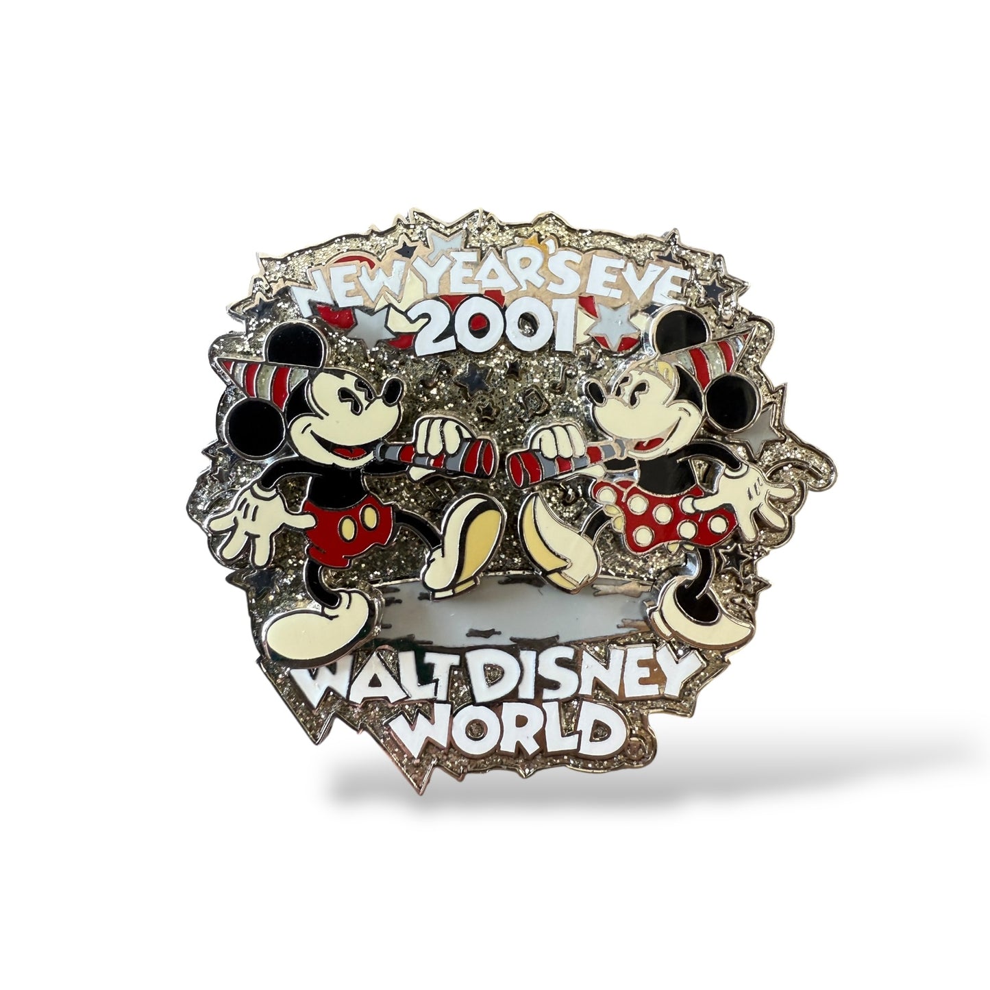 WDW Mickey & Minnie Mouse New Years Eve 2001 Pin