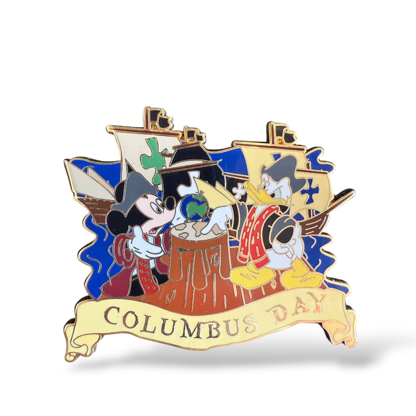 Disney Shopping Mickey and Donald Columbus Day Jumbo Pin