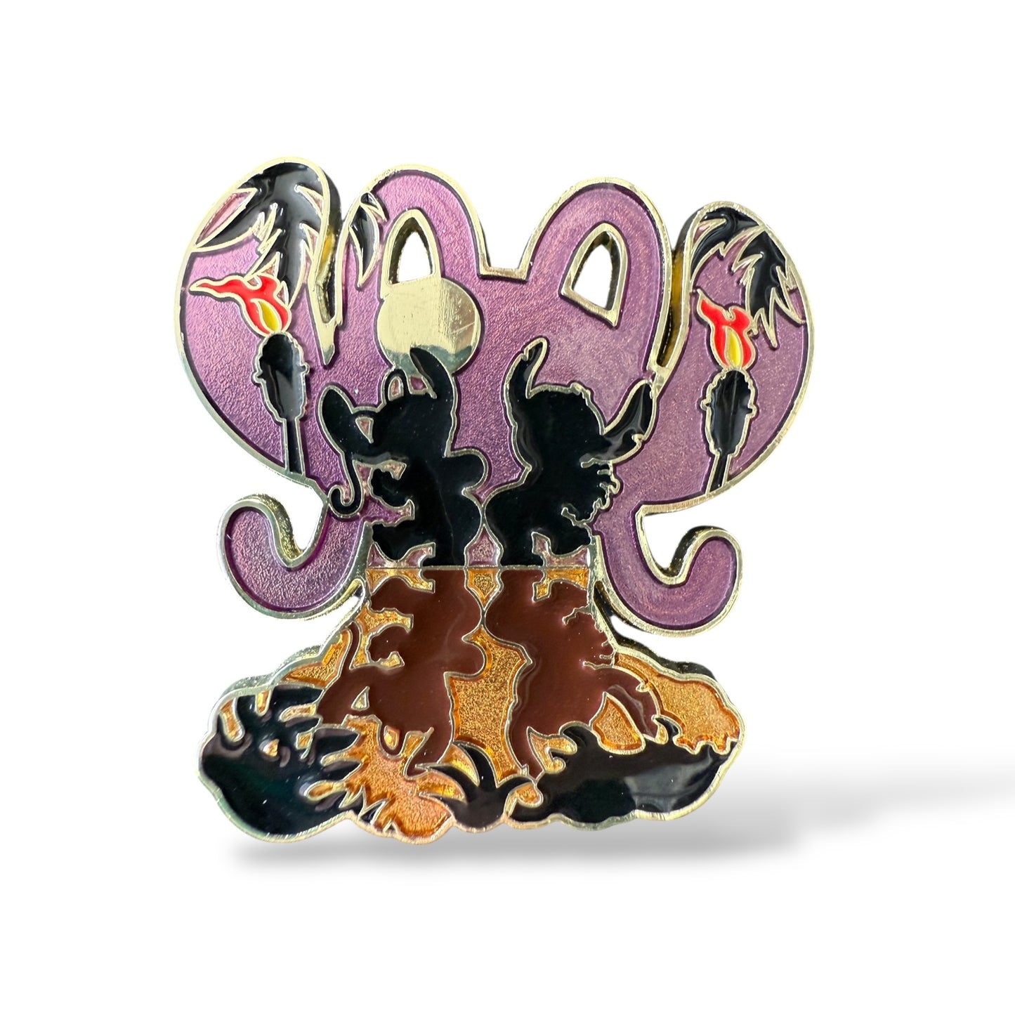 Loungefly Lilo and Stitch Silhouette Stitch and Angel Dancing Pin