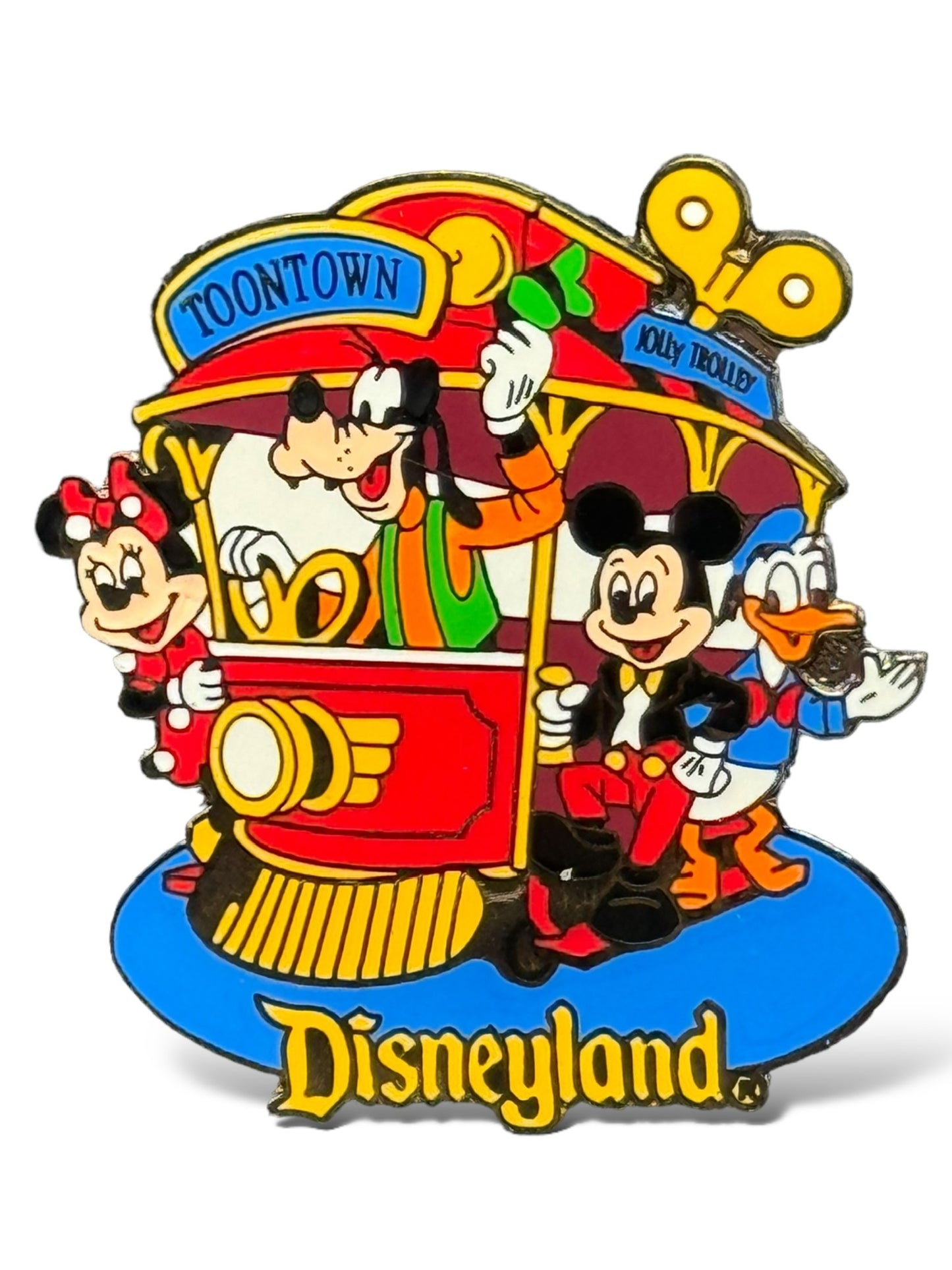 DLR 1998 Attractions Toontown Jolly Trolley Fab 4 Pin