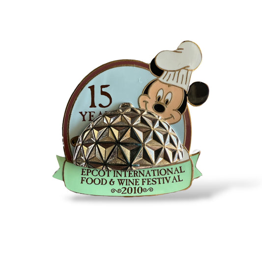 WDW Epcot International Food and Wine Festival 2010 Logo Pin