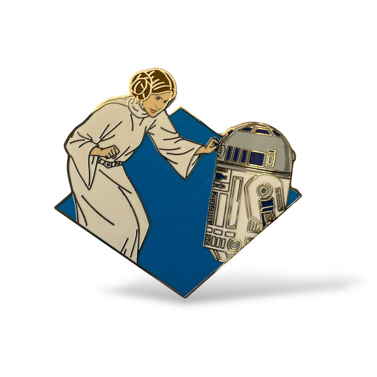 Disney Parks Star Wars Princess Leia and R2-D2 Droid Pin