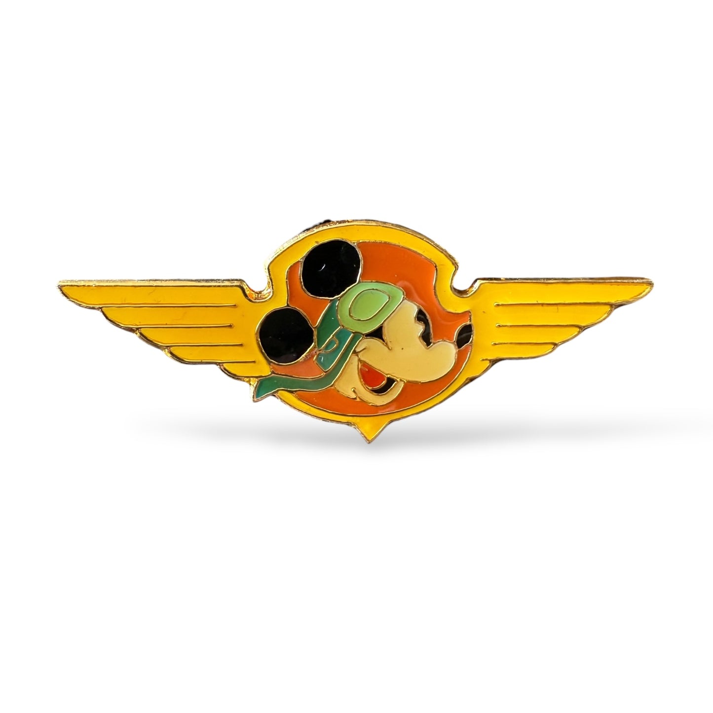 Monogram Aviator Mickey Yellow Wings Pin
