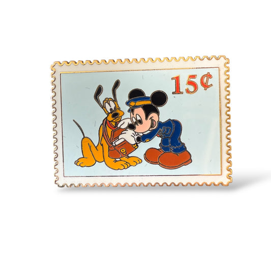 DLR Postage Stamp Series Mickey and Pluto Pin