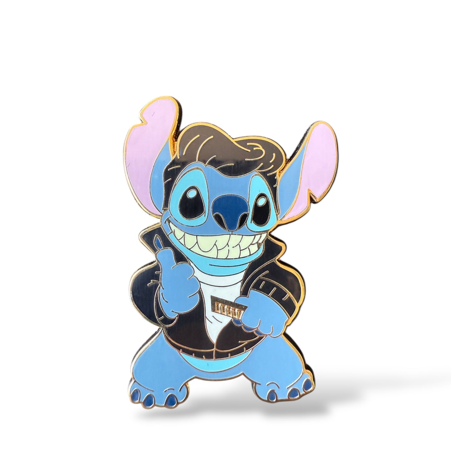 Disney Shopping High School Stitch Leather Jacket Pin