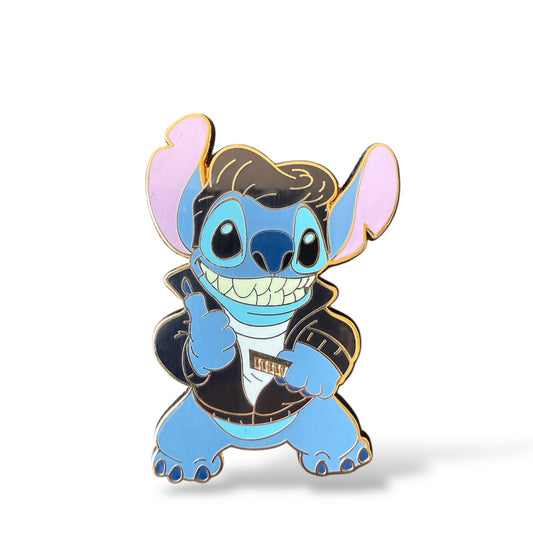 Disney Shopping High School Stitch Leather Jacket Pin