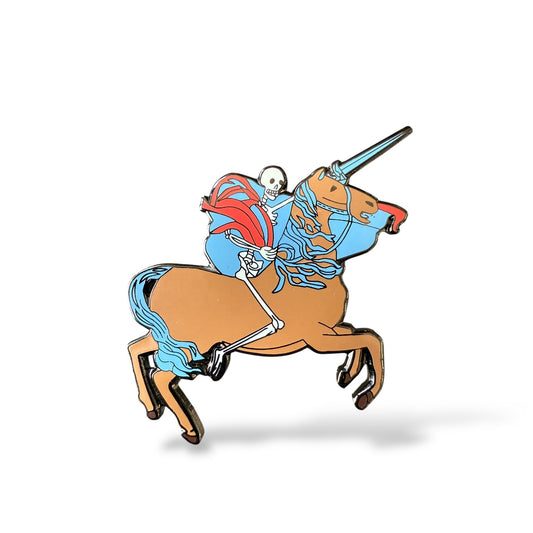 Skeleton Knight Fantasy Pin