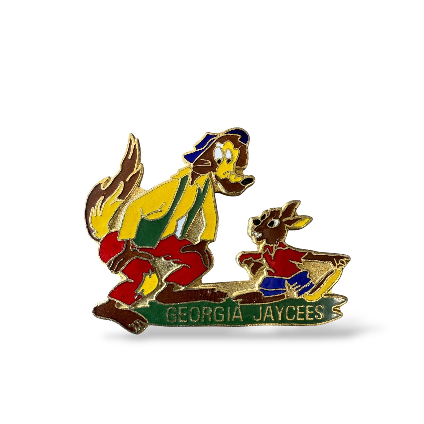 Georgia Jaycees Song Of The South Brer Fox and Brer Rabbit Pin