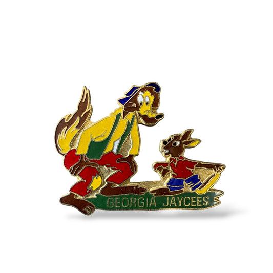 Georgia Jaycees Song Of The South Brer Fox and Brer Rabbit Pin