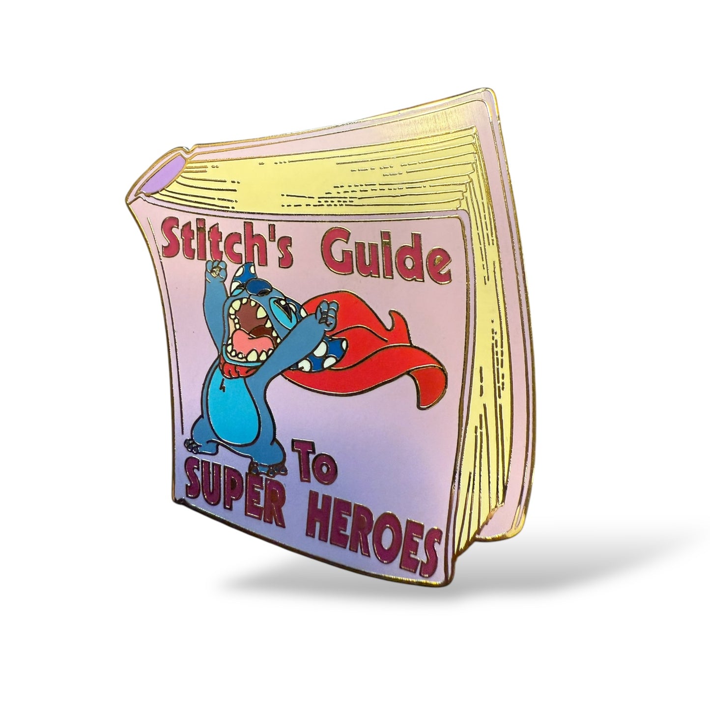 Disney Auctions Stitch's Book of Super Heroes Pin