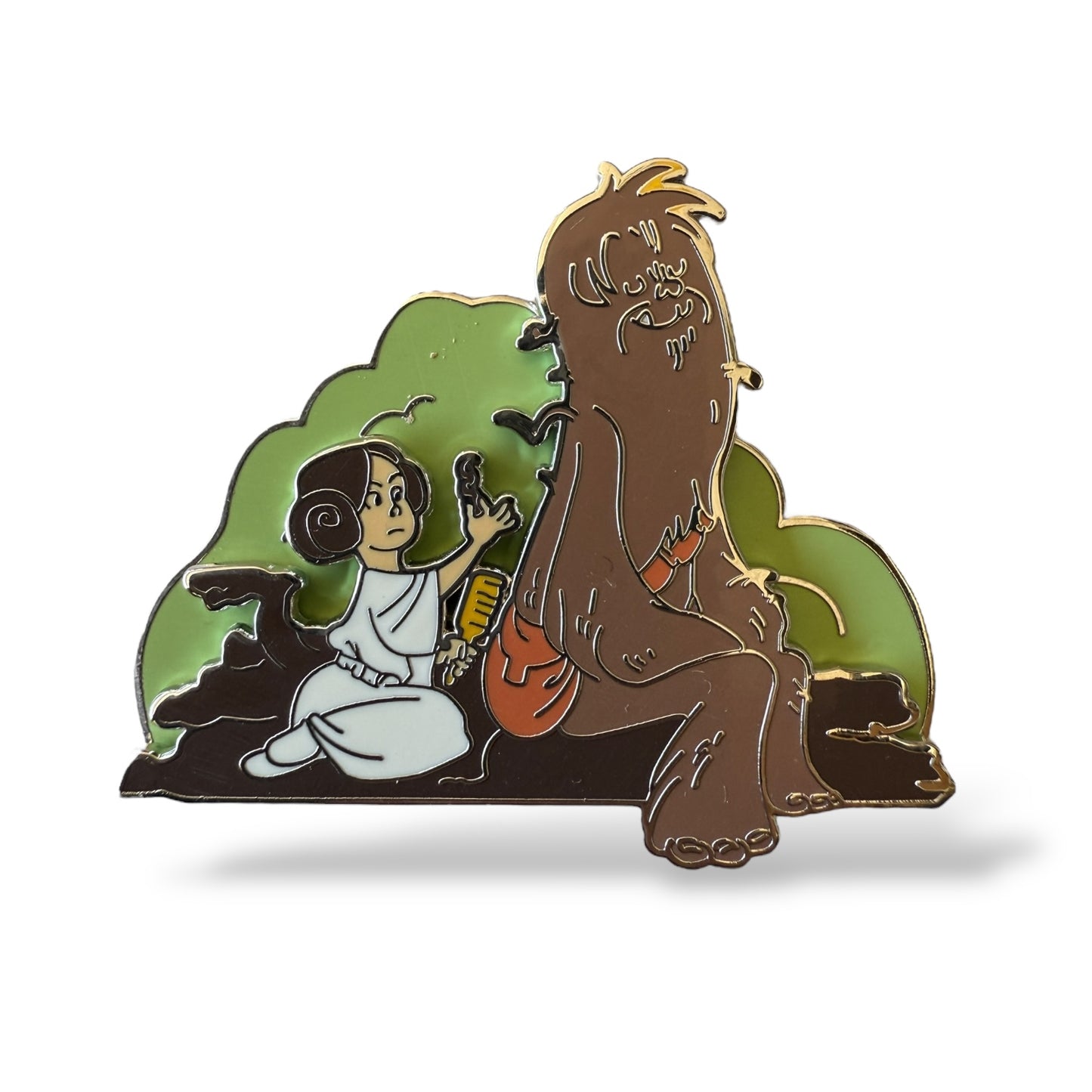 Disney Parks Star Wars Reimagined Scenes Princess Leia and Chewbacca Pin