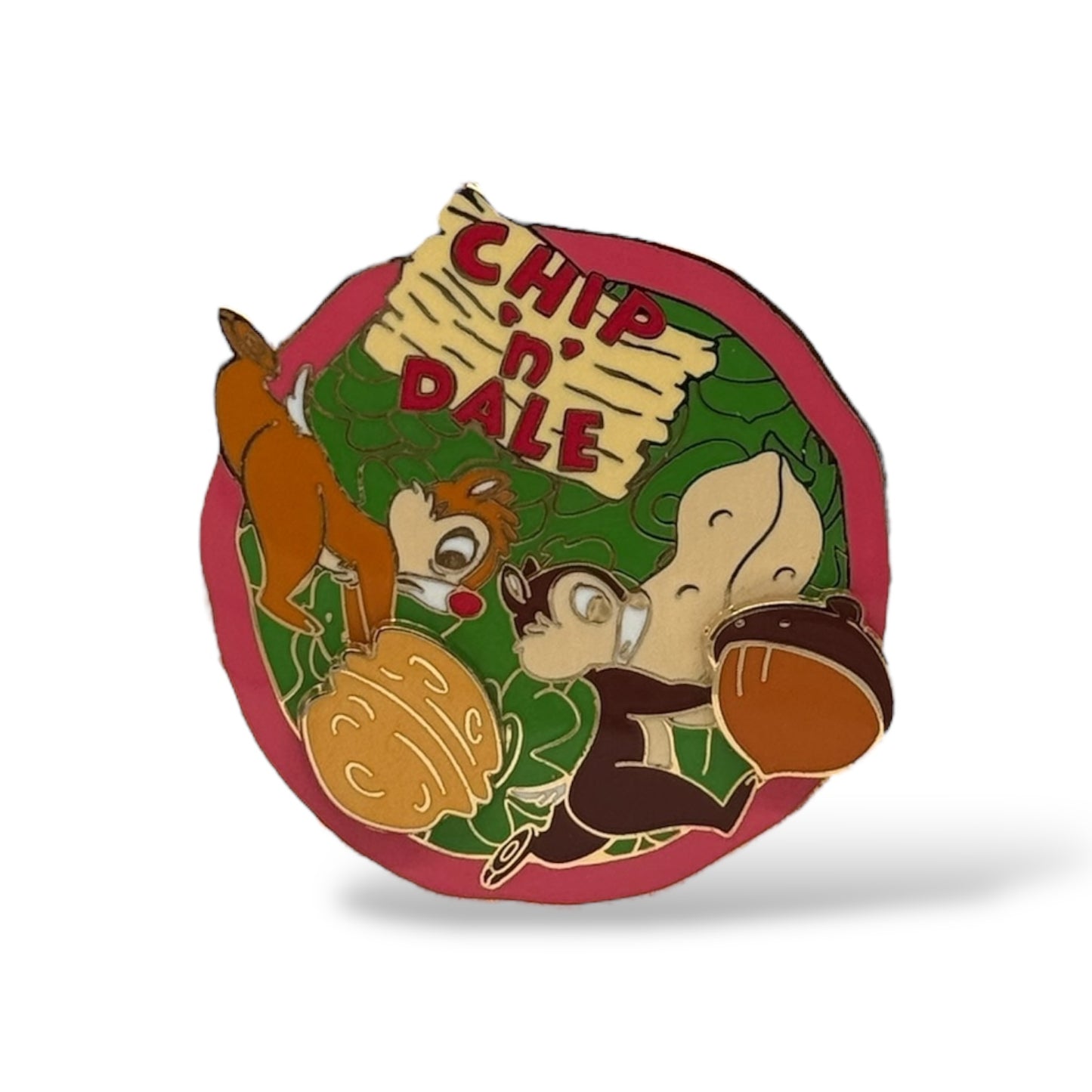 JDS Chip and Dale Nuts Autumn Spinner Pin
