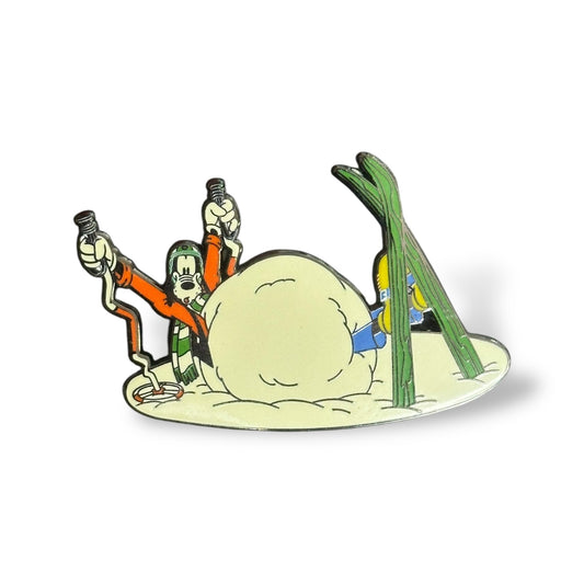 DLRP Goofy Skiing Snowball Pin