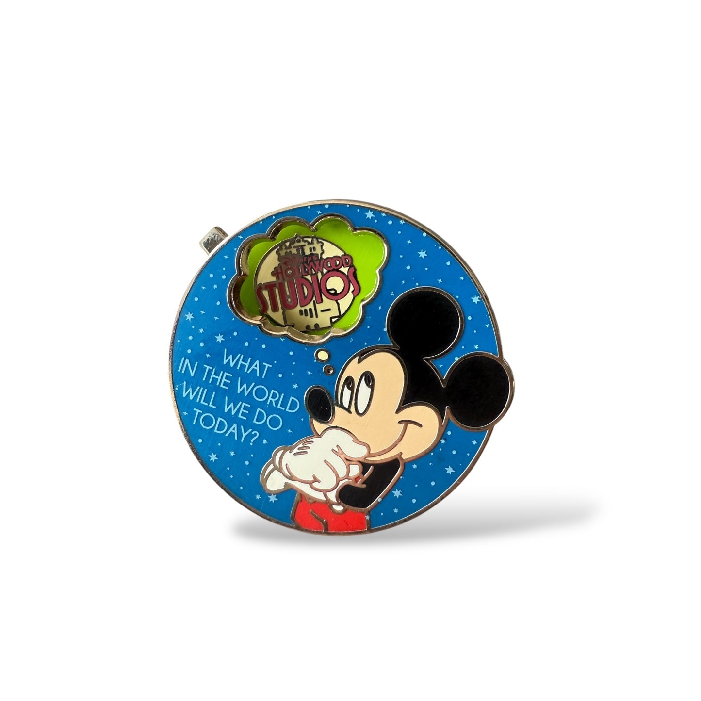 WDW What Will We Do Today Mickey Spinner Pin