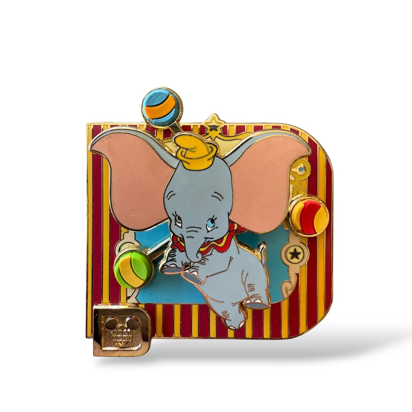 WDW Classic 'D' Collection Dumbo Spinner Pin