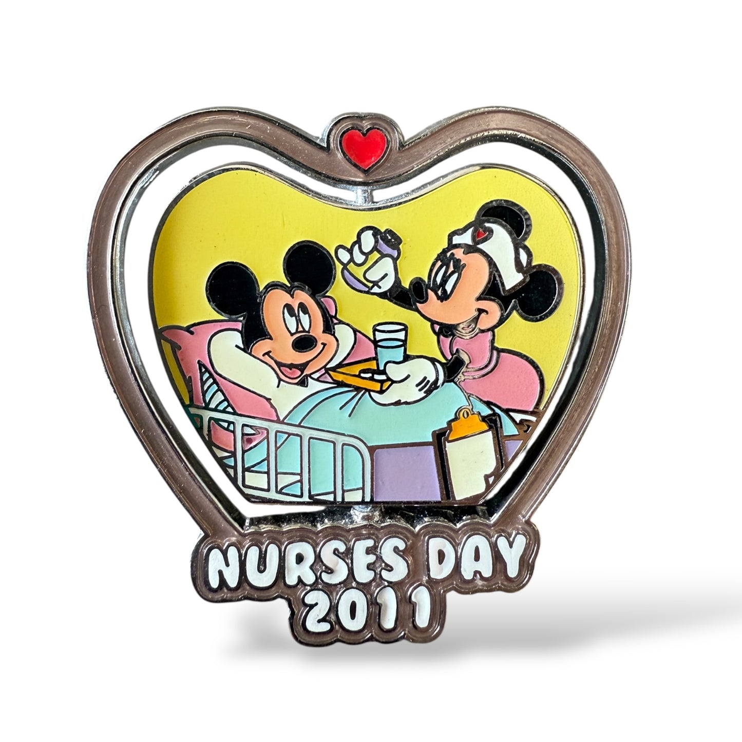 WDW Nurses Day 2011 Mickey, Minnie, Donald, and Daisy Spinner Pin