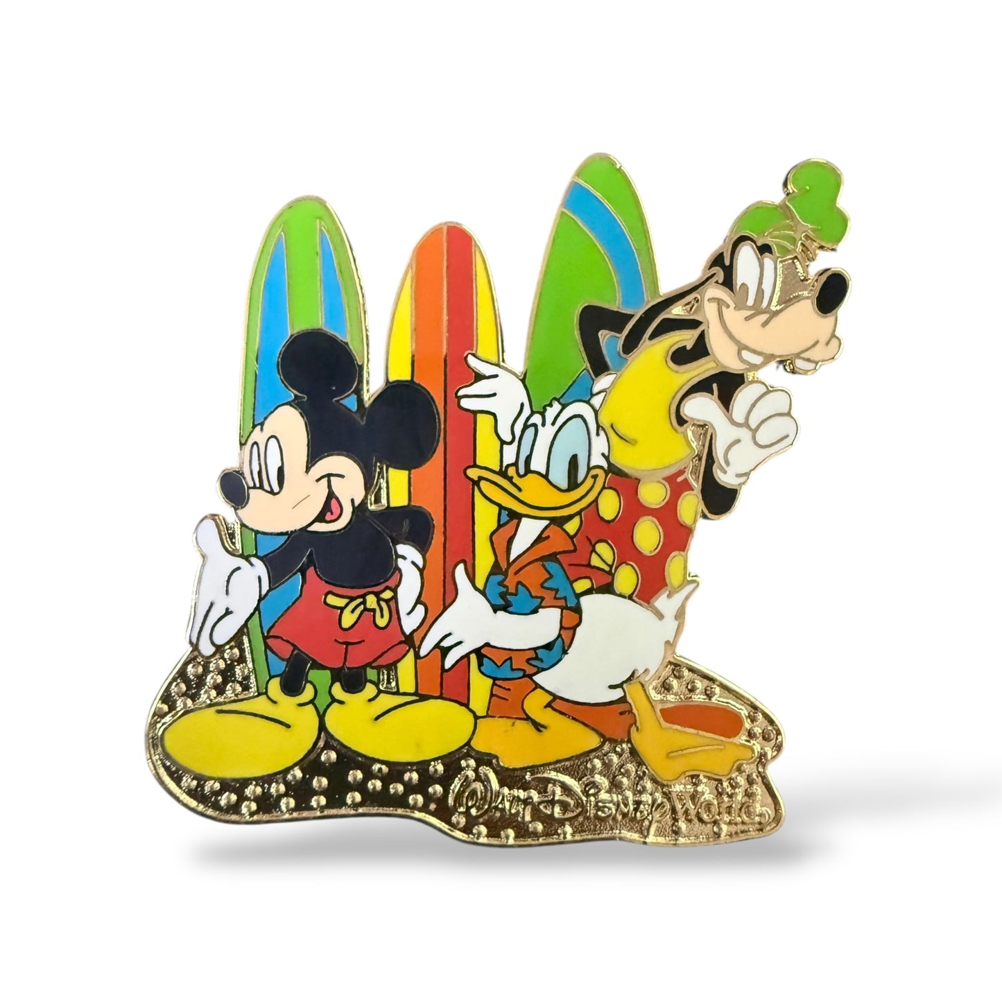 WDW Going to the Beach Mickey, Donald, and Goofy Pin